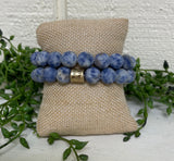 Natural Stone Jade Denim Bracelet