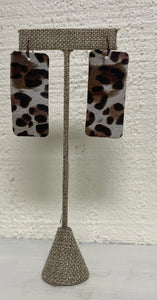 Leopard Rectangle Earring