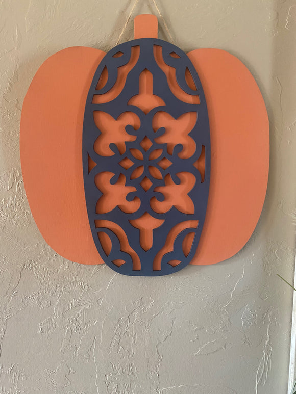 Laser Pumpkin Door Hanger