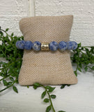 Natural Stone Jade Denim Bracelet