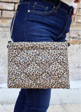 Quilted Leopard Cross-body Brown